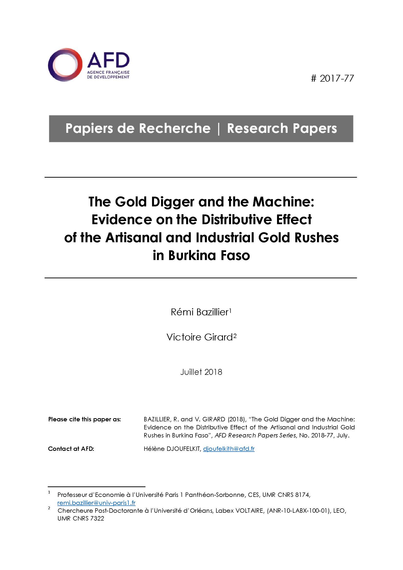 The Gold Digger and the Machine in Burkina Faso-Bazillier-Girard_couv