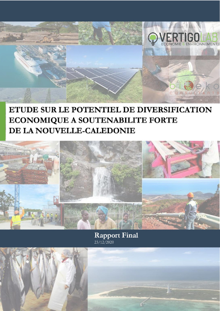Etude sur le potentiel de diversification économique à soutenabilité forte de la Nouvelle-Calédonie.